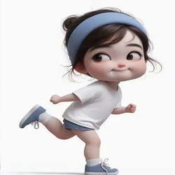 小美女白色休闲服表情包