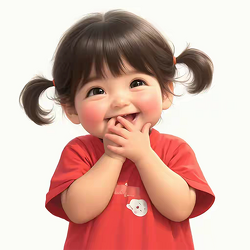 Q 版可爱小孩大笑表情包